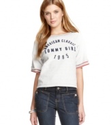Dress your sporty side with this cropped sweatshirt from Tommy Girl – a great top option for easy weekend style!