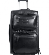 Get more mileage from your luggage with the Kenneth Cole Roma upright suitcase. Made from soft, beautiful full-grain cowhide leather, it's an essential take-along for trips both short and long. In addition to the large main packing compartment, you'll enjoy pocket after pocket of smart organizational space. Limited lifetime warranty.