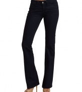 THE LOOKFeatures slimming Happy Technology for pain-free shapingDark wash denim with oven-baked wrinklesWaistband with belt loopsZip-fly with button closureFive-pocket styleTHE FITRise, about 8Inseam, about 28THE MATERIAL92% cotton/7% polyester/1% spandexCARE & ORIGINMachine washImportedModel shown is 5'10½ (179cm) wearing US size 4. FIT RECOMMENDATION: Order one size down as this style runs large. 