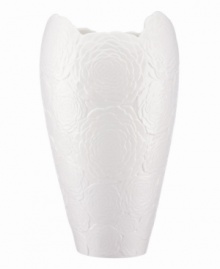 Elevate bouquets with the fresh and chic Marchesa Rose vase. White bone china sculpted with blooms inspired by the designer's couture gowns infuse a room with modern romance. From Marchesa by Lenox. Elevate bouquets with the fresh and chic Marchesa Rose vase. White bone china sculpted with blooms inspired by the designer's couture gowns infuse a room with modern romance. From Marchesa by Lenox.