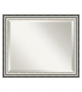 Give your decor a sleek new look with the SoHo wall mirror. Deep bevels separate your reflection from a contoured silver and black frame. Hang vertically or horizontally to suit any space.