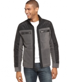 Top off your look with the sporty, lightweight style of this Calvin Klein zip-front jacket