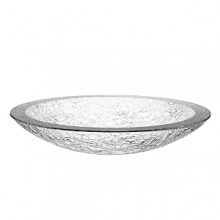 Ingegerd Råman has long been fascinated by the older techniques at Orrefors. Her bowl features icy surfaces, a frost-bitten crystal bowl that becomes an irresistible centerpiece on any table.