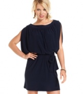 Drape yourself in chic, blouson style with a dress that transitions dramatically from day to night! From Wishes Wishes Wishes.