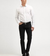 Stylishly handsome, in a slim-fitting silhouette, crafted in the finest quality cotton.ButtonfrontCovered placketAbout 28 from shoulder to hemCottonDry cleanImported