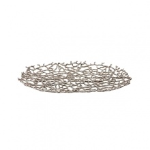 Organically molded under fire, this handmade tray exudes metal artistry with a New York edge. Organically molded under fire, this handmade tray exudes metal artistry with a New York edge.