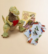 Your little one will never want to put down this lovable, huggable plush dinosaur.PolyesterStanding height, 13.513.5W X 13.5H X 17DSurface washRecommended for all agesImported