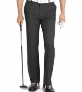 Your game won't be the only thing looking good when you're sporting these flat-front pants with UV protection from Izod.