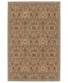 Update with some of Karastan's most eye-catching colors in the Elan area rug. Incorporating robin's egg blue, henna and beige with a classic repeating motif in luxurious New Zealand wool, it offers effortless, long-lasting fashion for any room.