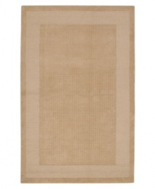 Beachy keen. A clean, contemporary line is drawn with this natural accent rug from The Westport Collection. A color-rich, contemporary design made for today's modern lifestyle, meticulously hand tufted in lustrous wool for years of lasting beauty.
