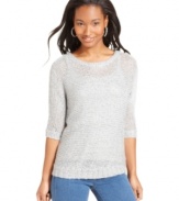 'Tis the season to stock-up on cozy-cute sweaters like this style from Pink Rose! A smattering of sequins gives this piece just the right amount of festive spirit.