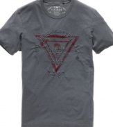 Give a little West Coast love with this comfortable graphic T shirt from Guess.