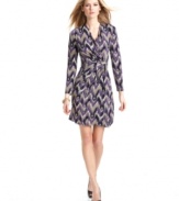 With a classic wrap style, this global-inspired printed MICHAEL Michael Kors dress is perfect for a spring desk-to-dinner look!
