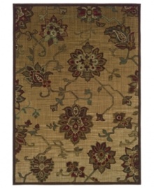 Love every inch of your decor. This fabulous area rug features beautiful, deep-red medallions on a shimmering beige background. Perfect for any room, from the den to the dining room, the Allure area rug offers sweet looks in every home. Love every inch of your decor. This fabulous area rug features beautiful, deep-red medallions on a shimmering beige background. Perfect for any room, from the den to the dining room, the Allure area rug offers sweet looks in every home.