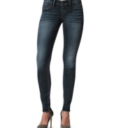 Rock a lean and polished look in Camden Rose: Silver Jeans' five-pocket, dark wash jeggings.