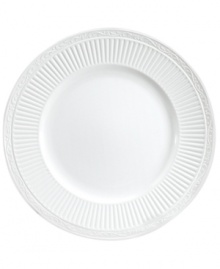 Throughout the world, the name Mikasa is synonymous with unparalleled taste and quality in fine tableware, giftware, and collectibles. Dinner plates from the lovely neoclassical Italian Countryside dinnerware and dishes collection by Mikasa bring the ease of sunny Italy to your informal entertaining, in creamy white glazed stoneware.