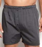 A four-pack wardrobe of classic boxer shorts from Alfani, made with the quality cotton blends and classic patterns usually found in the dress shirt department.