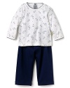 Noa Lily Infant Boys' Long Sleeve Doggie Top & Navy Pant - Sizes 3-9 Months