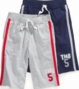 Send him off to play in these comfy fleece shorts from Tommy Hilfiger, the perfect addition to his warm weather set of basics.