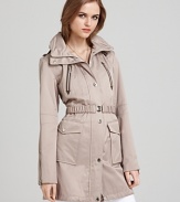Laundry By Shelli Segal Shine Belted Trench