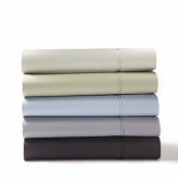 Sink into the softness of combed cotton in muted, calming hues. These classic Calvin Klein Home sheets feature a delicate double row cord detail.