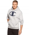 Step up your game in this trendy graphic fleece hoodie by Champion.