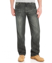 Break into your weekend wear with these relaxed-fit jeans from Ecko Unltd. Break into your weekend wear with these relaxed-fit jeans from Ecko Unltd.