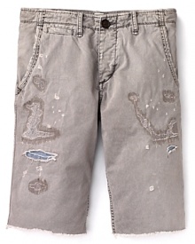 True Religion Travis Chino Cutoff Shorts in Edgewood Smoke True Religion Travis Chino Cutoff Shorts in Edgewood Smoke