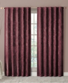Traditional and romantic, the Mallory window panel incorporates a detailed abstract pattern over shimmering polyester that both catches the light while adding beautiful dimension. Traditional and romantic, the Mallory window panel incorporates a detailed abstract pattern over shimmering polyester that both catches the light while adding beautiful dimension.