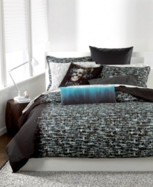 Solid, yet undeniably bold, this European sham provides an alternating effect to your Bar III Orion bedding collection. Solid, yet undeniably bold, this European sham provides an alternating effect to your Bar III Orion bedding collection.