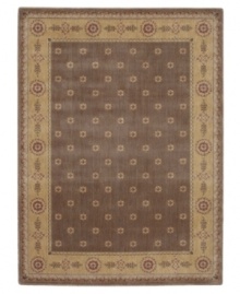As a striking new addition to your home décor, this elegant rug will bring an inviting aesthetic to any room with its vines and blossoms in a gentle brown palette. Bearing the rich patina of premium-quality Opulon™ yarns, each rug boasts a densely woven and strikingly luxurious pile that's a pleasure to touch and admire. One-year warranty. As a striking new addition to your home décor, this elegant rug will bring an inviting aesthetic to any room with its vines and blossoms in a gentle brown palette. Bearing the rich patina of premium-quality Opulon™ yarns, each rug boasts a densely woven and strikingly luxurious pile that's a pleasure to touch and admire. One-year warranty.