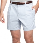 Casual is still classy with these versatile double-pleated shorts from Club Room.