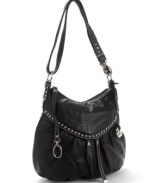 This good looking, studded crossbody from Marc Ecko is sure to keep up with you all night long.