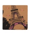C'est magnifique! No ordinary bulletin board, the Cadoo Cork board helps you get away from it all, with a silk-screened print of the Eiffel Tower and coordinating pink pushpins. From Nexxt by Linea. (Clearance)