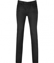 Inject a cool Downtown edge into every look with Marc by Marc Jacobs black denim jeans - Classic five-pocket style, button closure, belt loops - Slim fit - Wear with tailored button-downs, modern knits and sneakers