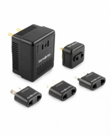 Globe traveler. Add this converter kit to your favorite luggage and feel right at home wherever you travel. Including 4 country-coded adapter plugs for the top foreign destinations, this kit, which also includes replacement fuses, puts the comfort into every trip you take. Globe traveler. Add this converter kit to your favorite luggage and feel right at home wherever you travel. Including 4 country-coded adapter plugs for the top foreign destinations, this kit, which also includes replacement fuses, puts the comfort into every trip you take.