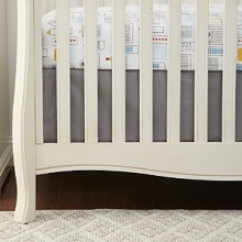A coordinating solid canvas crib skirt in soft grey.The American Academy of Pediatrics and the U.S. Consumer Product Safety Commission have made recommendations for safe bedding practices for babies. When putting infants under 12 months to sleep, remove pillows, quilts, comforters, and other soft items from the crib. A coordinating solid canvas crib skirt in soft grey.The American Academy of Pediatrics and the U.S. Consumer Product Safety Commission have made recommendations for safe bedding practices for babies. When putting infants under 12 months to sleep, remove pillows, quilts, comforters, and other soft items from the crib.