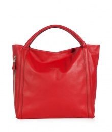 Radiant in red with a streamlined look, See by Chlo?s leather hobo-style tote is a chic way to wear color - Off-center zippered front pocket, slouchy double top handles, inside zippered back wall pocket - Wear with urban-cool separates and luxe leather biker jackets Radiant in red with a streamlined look, See by Chlo?s leather hobo-style tote is a chic way to wear color - Off-center zippered front pocket, slouchy double top handles, inside zippered back wall pocket - Wear with urban-cool separates and luxe leather biker jackets