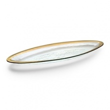 Ancient Italian relics are translated into an abstracted modern design in this handcrafted dinnerware and serving collection from designer Ann Morhauser. This handpainted, 24 karat gold collection tastefully accentuates everything from sleek, modern designs to delicate porcelain, or can be used on its own as a dramatic statement.