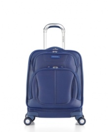 Just going for a quick spin? Meet your travel mate-set on four dual spinner wheels, this rolling tote provides excellent mobility for short trips and quick getaways. A padded laptop area and easy-access main compartment, with removable organizer, bring order to the business at hand. 10-year warranty. Qualifies for Rebate Just going for a quick spin? Meet your travel mate-set on four dual spinner wheels, this rolling tote provides excellent mobility for short trips and quick getaways. A padded laptop area and easy-access main compartment, with removable organizer, bring order to the business at hand. 10-year warranty. Qualifies for Rebate