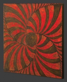 A dizzying array of swirling stripes add a new dimension of chic modernity to any room. Red, black and textured for dramatic effect. A dizzying array of swirling stripes add a new dimension of chic modernity to any room. Red, black and textured for dramatic effect.