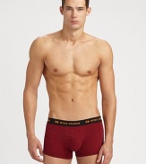 Easy comfort and wearability in soft cotton with logo waist detail.Elastic waist band94% cotton/6% lycraMachine washImported