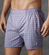 An essential three-pack of classic boxer shorts is crafted from soft woven cotton with Ralph Lauren's signature pony.