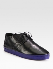 A vibrant-hued platform freshens this lace-up leather staple. Painted rubber platform, ¾ (20mm)Leather upperLeather liningRubber solePadded insoleMade in ItalyOUR FIT MODEL RECOMMENDS ordering true size. 