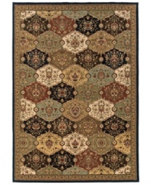 An instant patch-up for dull floors, this intricate area rug from Sphinx features a pretty patchwork of multi-colored floral medallions. Woven on the most advanced Axminster looms from only the finest materials, including premium New Zealand wool. An instant patch-up for dull floors, this intricate area rug from Sphinx features a pretty patchwork of multi-colored floral medallions. Woven on the most advanced Axminster looms from only the finest materials, including premium New Zealand wool.