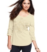 A pretty peasant top makes any outfit pop. Try Style&co.'s tunic top with your favorite jeans, leggings and capris!