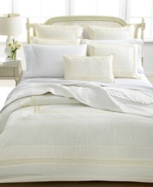 Complete your Serene bed from L'erba with this sham, featuring luxurious satin accents and intricate pleating. Reverses to solid ivory; hidden zipper closure. Complete your Serene bed from L'erba with this sham, featuring luxurious satin accents and intricate pleating. Reverses to solid ivory; hidden zipper closure.