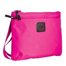 Waterproof treatment given to bag for more durability. Features leather trim and zip top closure. Outside zipper pocket. Waterproof treatment given to bag for more durability. Features leather trim and zip top closure. Outside zipper pocket.