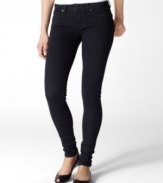 Sleek & chic, get a streamlined silhouette with these Levi's 535 denim jeggings - perfectly paired with dressy tops!