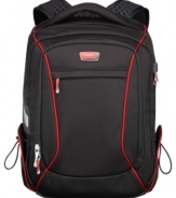 Win the race. A dream partnership between Tumi & Ducati produces this innovative, race-inspired backpack. Compact and fully functional, this pack takes the steering wheel of everyday organization, holding & protecting your laptop, organizing your electronics & accessories and offering complete and utter comfort in the process. Lifetime warranty.